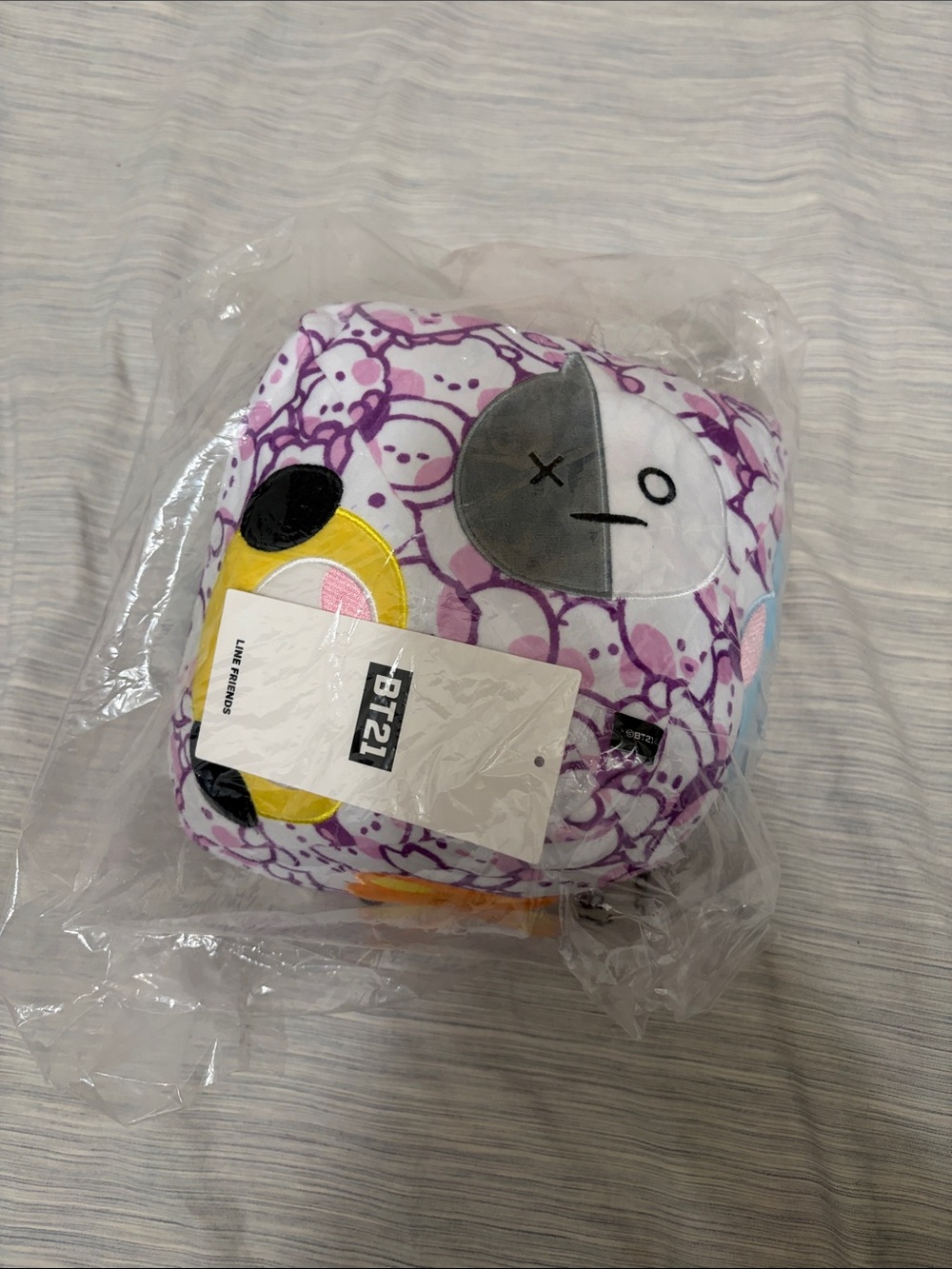 BT21 Vano Pillow Plush – Purple Patterned Kids Stuffed Toy